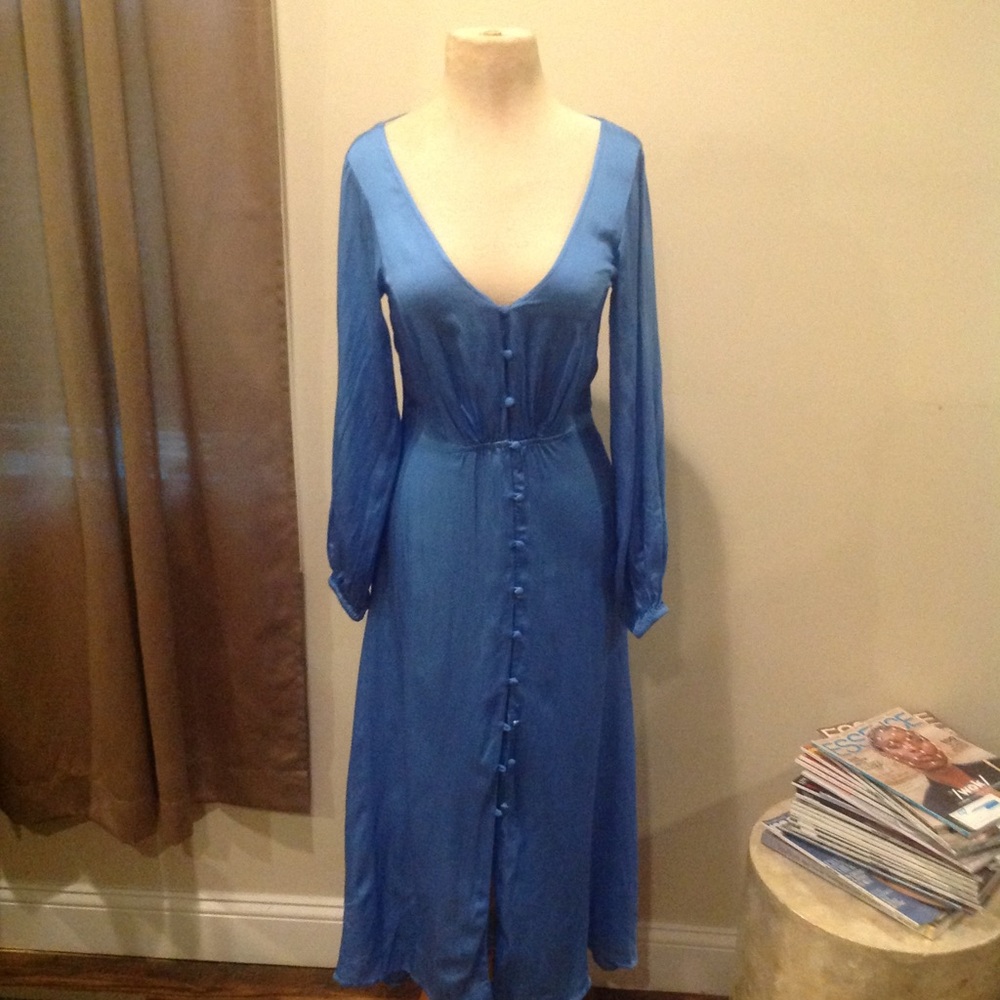Form fitting cerulean free people dress 💙🔥